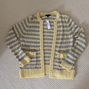 JCrew NWT Cardigan Sweater In Tweed Stripe Size:XS